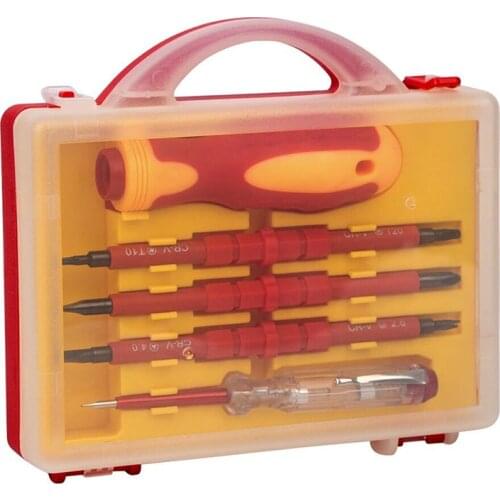 PARON 7in1 Multi-purpose Magnetic Precision Screwdriver Electrician Set Electric Test Screw Driver Precision Swivel Head Tool