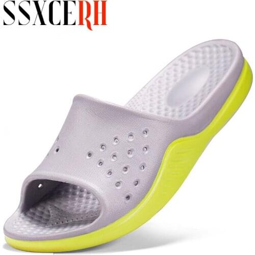 Men Shoes Eva Rubber Soft Ultralight Slippers Summer Home Slides Slipper Indoor House Outdoor Non-Slip Beach Shoes Plus Size 51