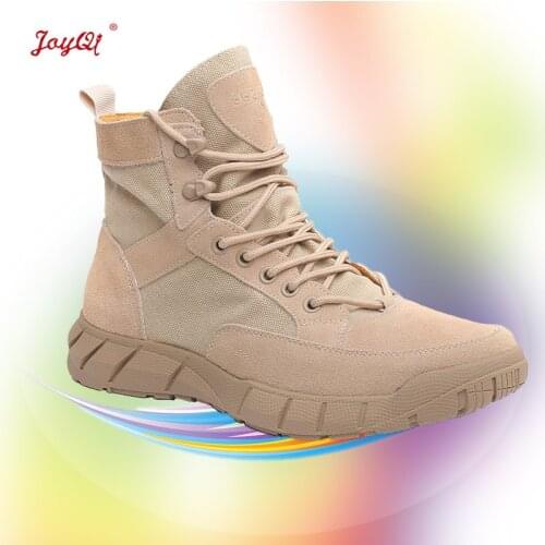 New leather and leather men boots plus size 38-48 high top short boots desert boots work clothes shoes outdoor JOY-601