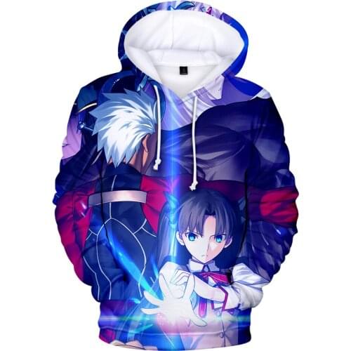 3D new Fate Stay Night Hoodies Men/Women Fashion Sweatshirts Pullover Harajuku Hoodie Long Sleeve Pullover Anime 3D Hoodies