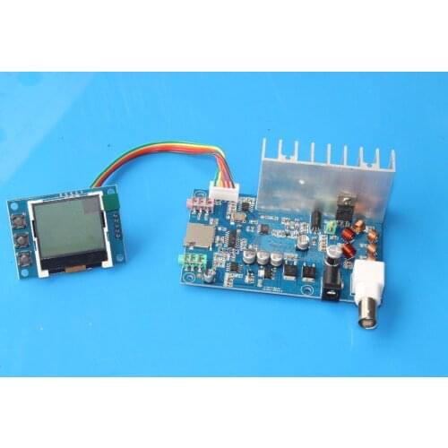 New FM 5W 76M-108MHZ stereo PLL FM transmitter Finished board 7W max power frequency adjustable volume with LCD Monitor