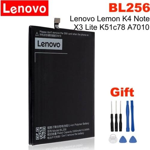 Lenovo Original Battery 3300mAh BL256 For Lenovo Lemon K4 Note K4note / X3 Lite K51c78 / A7010 +Free Tools