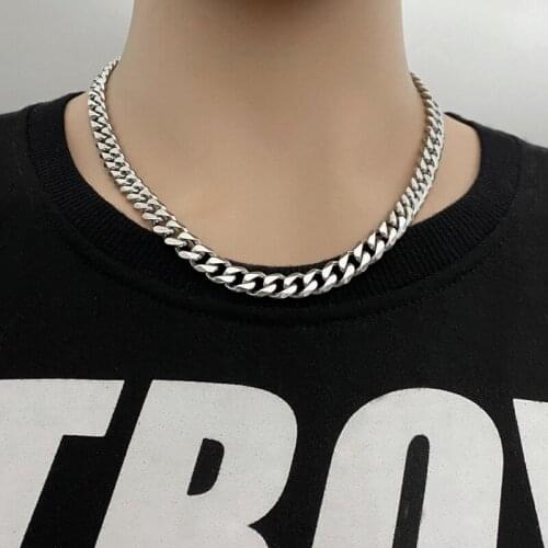 Stainless steel necklace mens six-sided magic chain domineering fashion simple mens jewelry