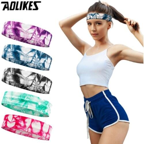 AOLIKES Tennis Headband Sport Sweatbands Elastic Head Sweat Bandage Jogging Fitness Gym Yoga Basketball Hair Bands Anti-slip