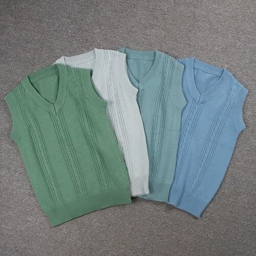 2019 Jk School Uniform New Fashion Style Vest Sleeveless Pullover Sweater Vest Japanese Uniform Cotton Cosplay Knitwear Sweater