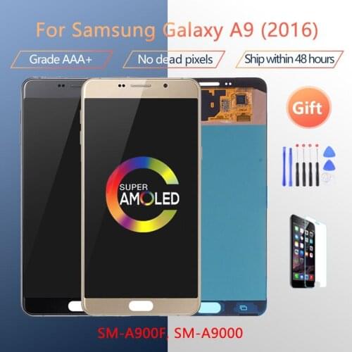 Super AMOLED For Samsung Galaxy A9 2016 SM-A900F, SM-A9000 LCD Display Touch Screen Digitizer Assembly Replacement