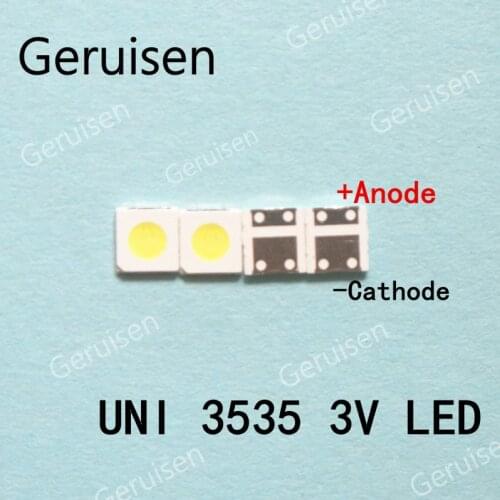 1500PCS UNI LED Backlight High Power LED 1W 3537 3535 90LM 3v Cool white LCD Backlight for TV TV Application