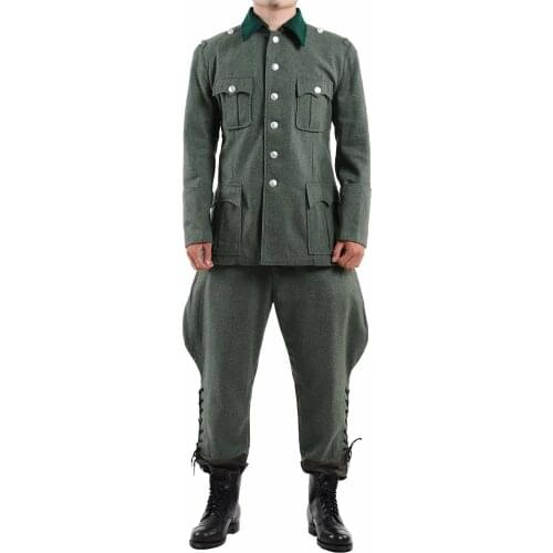 Tomwang2012. WW2 WWII GERMAN ARMY M36 OFFICE WOOL FIELD MILITARY UNIFORM TUNIC BREECHES COLLECTION WAR REENACTMENTS