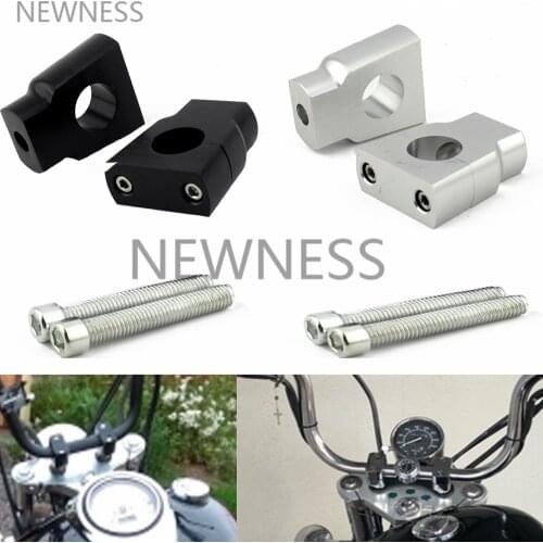 Motorcycle Universal 7/8 inch 22mm Cafe Racer New Handlebar Riser Clamp For Honda VTX1800 CB400 CB200 125 Handlebar Bar Risers