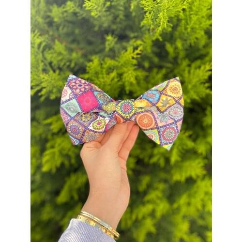 Woman Authentic Patterned Big Bow Hairpin Women Elegant Hair Accessories Fashion Hair Clips for Girls Pigtail Bows Buckles