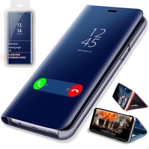 Mirror Flip Case For LG K50S Luxury Clear View PU Leather Cover for LG K50S Smart View Phone Case for LG K50S