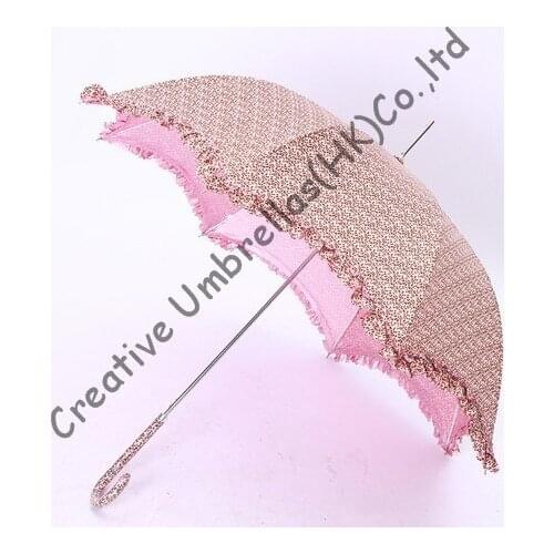 Moon lacing women parasol,summer aluminum alloy umbrellas.10mm aluminum shaft and fiberglass ribs,auto open,leopard printed