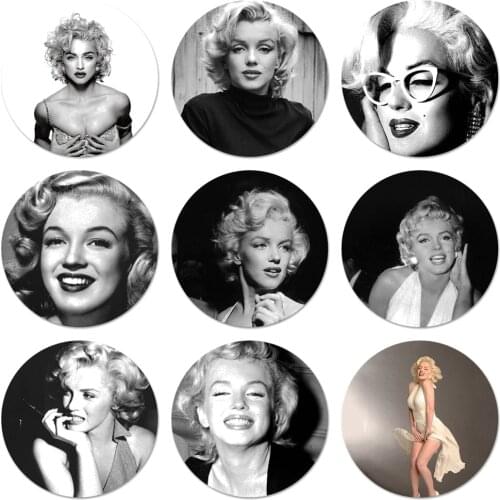 Marilyn Monroe Icons Pins Badge Decoration Brooches Metal Badges For Backpack Decoration