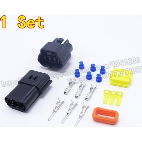1 Set Black 3 Pins Way Male Female Electrical Wire Connector Plugs 1.8 Series Factory Wholesale