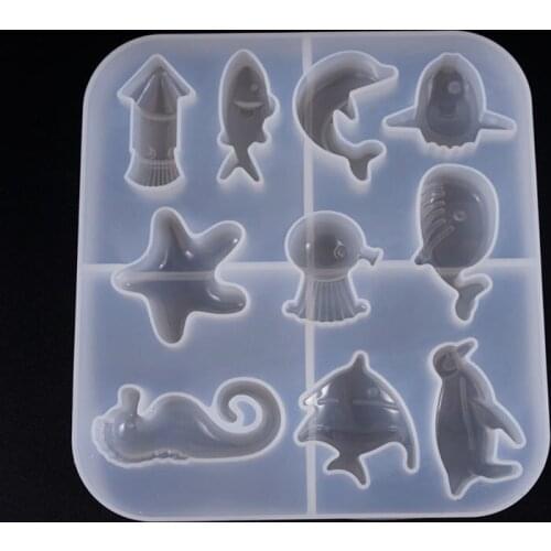 1 PCS Marine Organism Translucent Silicone Mold DIY Jewelry Making Tool Moulds UV Epoxy Resin Decorative Craft Wholesale Supply
