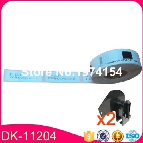 100 Refill Rolls Compatible DK-11204 Label 17mm*54mm 400Pcs Compatible for Brother Label Printer White Paper DK11204 DK-1204