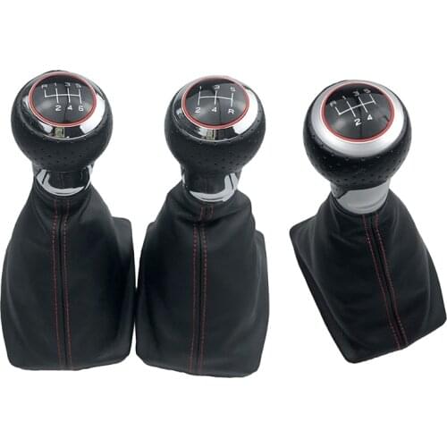 12mm Matte/Chrome Gear shift knob Gaiter Boot For Audi A4 (2001-2008) B6 (2001-2005) A6 C5 (2001) / Seat Exeo (2011) Leon(2000)