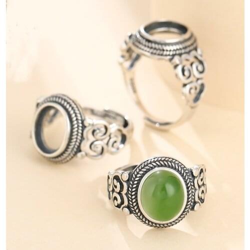 8*10mm 925 STERLING SILVER men Semi Mount Bases Blanks base blank Pad ring Setting wedding jewelry findings diy A5895