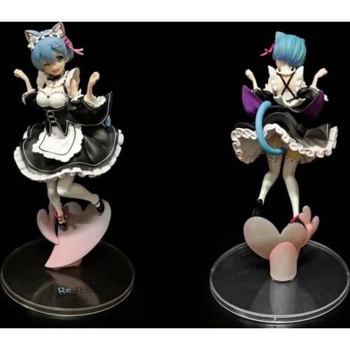 Anime Re Zero -Starting Life in Another World Rem Cat Ears Scene Sexy Beauty Boxed Figure Approximately 22.5cm