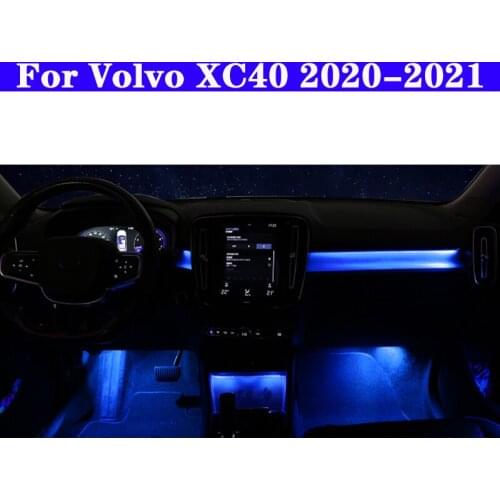 Auto For Volvo XC40 2020-2021 Screen Control 64 colors Update Set Decorative Ambient Light LED Atmosphere Lamp illuminated Strip