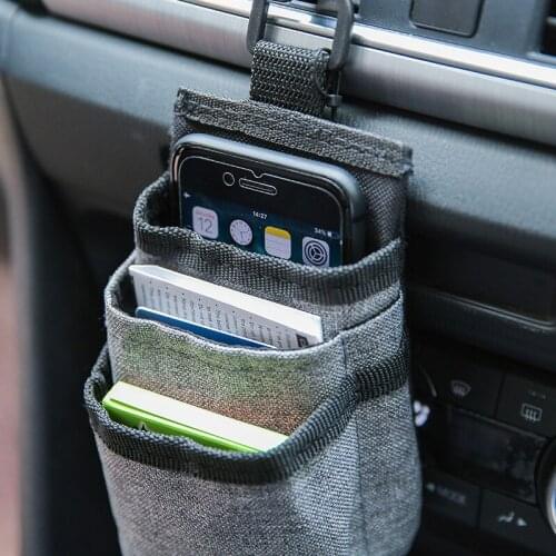 Car Air Outlet Mobile Phone Bag Air-conditioning Port Storage Bag Storage Box Car Hanging Bag Car Multi-function Sundries Box