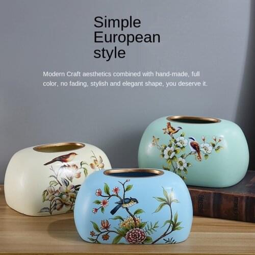 Household Tissue Box Decoration Simple Living Room Napkin Pumping Box Light Luxury Creative Ceramic Table Storage For GiftsLB492