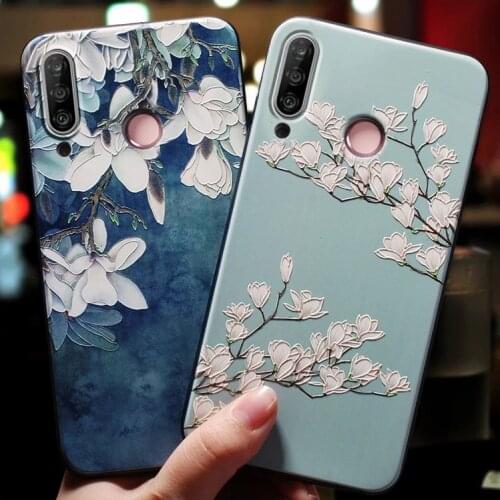 3D Flowers Rose Case For Huawei Honor 10i 10 20 Lite 20S View 30 Pro 8A 9A 9X Premium Cover For Huawei P40 30 Lite E Cases Black