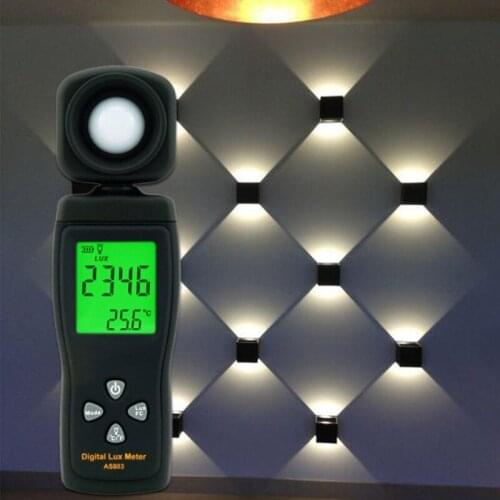 AS803 Luxmeter Digital Light Meter Lux Meter Photometer UV Meter Radiometer LCD Handheld Illuminometer