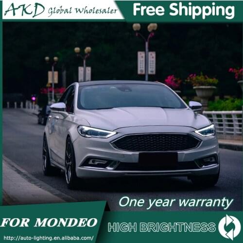 Headlights For Car Ford Mondeo Fusion 2017-2019 DRL Daytime Running Lights Head Lamp LED Bi Xenon Bulb Fog Lights Car Accessory