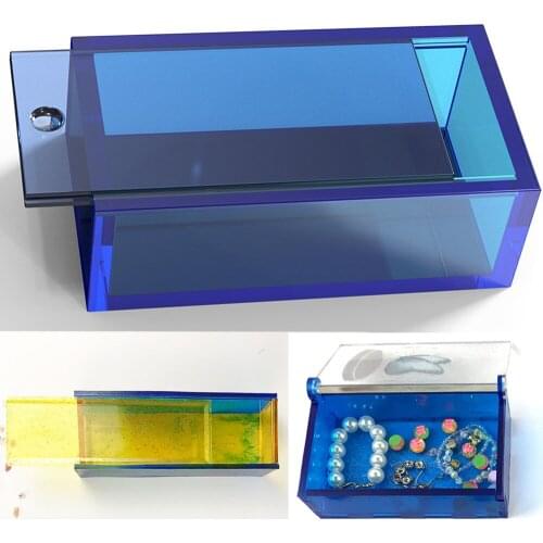 1 Set Domino Storage Box Epoxy Resin Mold Chess Tissues Napkin Container Casting Silicone Mould DIY Craft Making Tool Home Decor