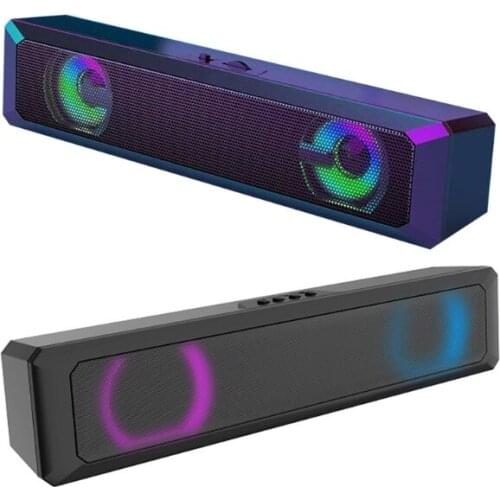 Rechargeable HiFi Stereo Desktop Music Player Wireless Portable Loudspeaker for Computer Bluetooth-compatible Speaker