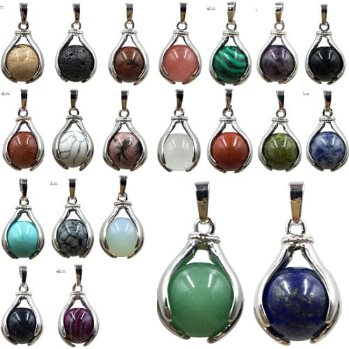 Lapis Lazuli Crystal Malachite Aventurine Crystal Opal Howlite Cherry Quartz Carnelian Buddha Hand Pendant Bead 1Pcs WFH666