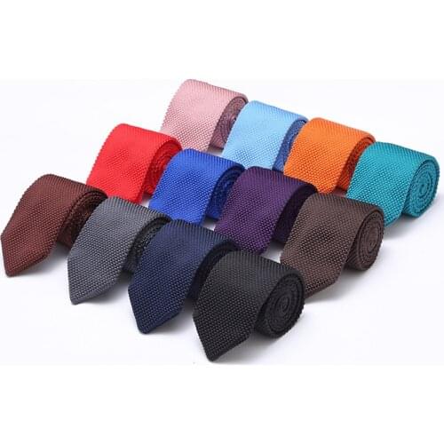 Linbaiway 7cm Mens Suits Knitted Tie Red Necktie for Wedding Party Tuxedo Skinny Gravatas Cravats Accessories Custom LOGO