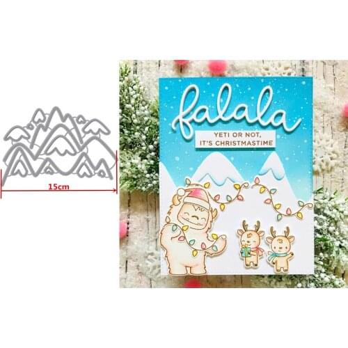 Snow Mountain Metal Cutting Dies Stencil For Scrapbooking Handmade Paper Cards Embossing Crafts Deoration Mould New Die Cut