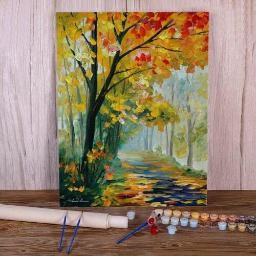 Path To The Past Paint By Numbers Complete Kit Acrylic Paints 50*70 Canvas Painting Handmade For Kids For Handiwork
