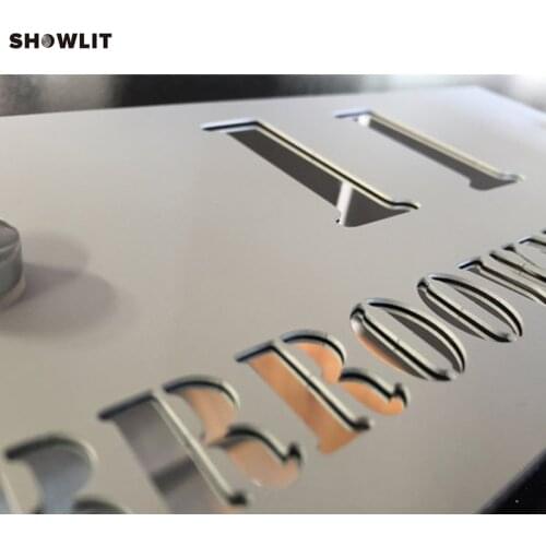 CUSTOM Modern Deluxe Floating Address Sign in Solid Aluminum