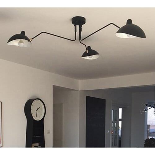 Postmodern Retro Serge Mouille Pendant Lights Nordic Industrial Simple LED Spider Adjustable Lamp Living Bedroom Luminaire Lamp