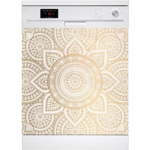 Wholesale 3D Flower Blooming Pattern SelfAdhesive Dishwasher Refrigerator Freeze Sticker Kids Art Fridge Door Cover Wallpaper