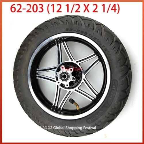 12.5 inch tire + alloy 62-203 12 1/2 X 2 1/4 wheels rims fits Many Gas Electric Scooters and e-Bike ,Folding electric bicycle