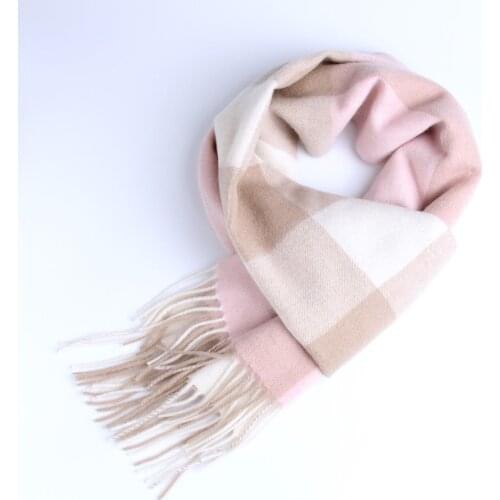 Tartan Legend Pure Wool Plaid Scarf Womens Shawls are Thickened in Autumn and Winter to Keep Warm