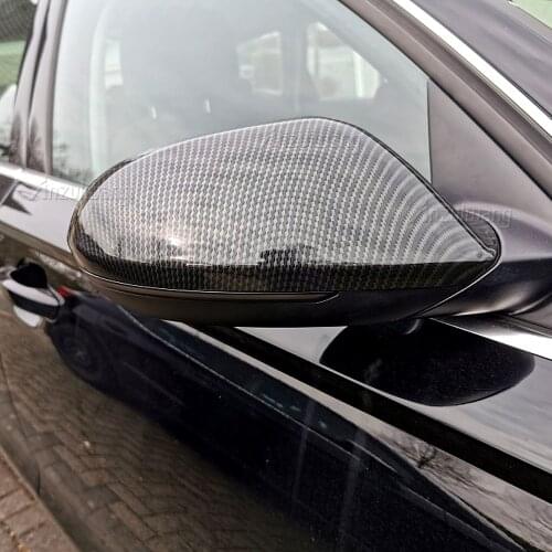 Carbon fiber pattern For Audi A6 S6 C7 RS6 4G 2013 2014 2015 2016 2017 2018 Car Side Wing Back Rearview Mirror Cover Replace