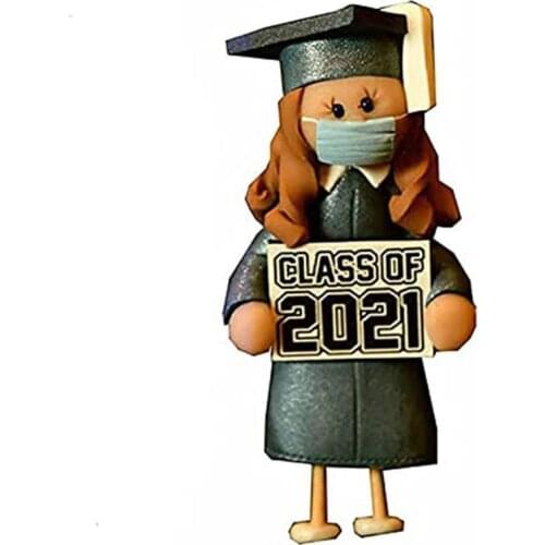 Graduation 2021 Home Decorations Resin Staue Graduation Ornament BachelorS Hat Doll Pendant Graduation Commemorative Pendant