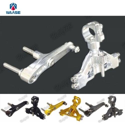 Waase Motorcycle CNC Aluminium Steering Stabilizer Damper Mounting Bracket For KAWASAKI Ninja ZX14 2006 2007 2008 2009 2010 2011