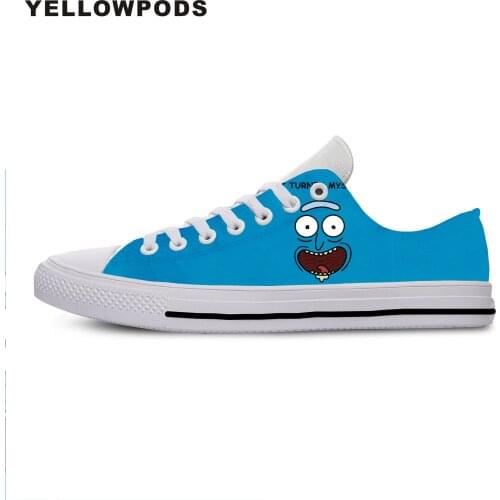 Shoes Woman White Platform Funny Meeseeks Printed Cartoon Customied Quality Hipster Casual Feminino Zapatos De Mujer Zapatillas