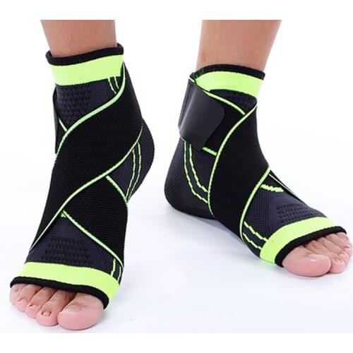 1PCS 3D Weaving Elastic Nylon Strap Ankle Support Brace Badminton Basketball Football Taekwondo Fitness Heel Protector Bandages