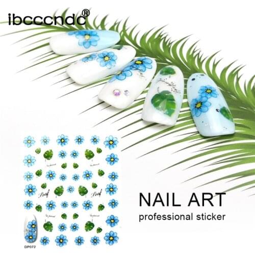 DIY Nail Stickers Full Tips Nails Decals Decorations Stamping Flower Patterns Sheet Wraps Foil Sticker Manicure Tool 1 Piece