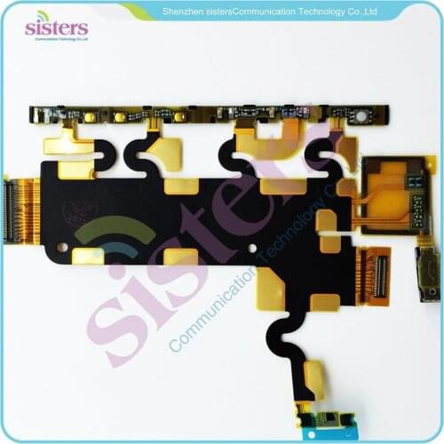 10Pcs Volume Key+Power on/off button+Microphone Flex Cable For Sony Xperia Z1 L39h C6902 C6903 C6906 C6943 Free Shipping