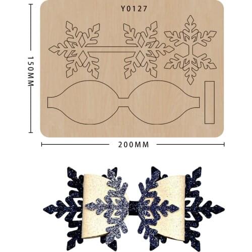Wood Moulds Die Cut Scrapbook Diy Cute Snowflake Bow Handmade Crafts Making Decor Supplies Dies Template
