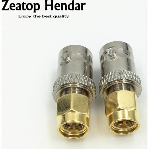 50Pcs Brass BNC Female to SMA Male Jack Connector RF Coaxial Coax Straight Cable Adapter