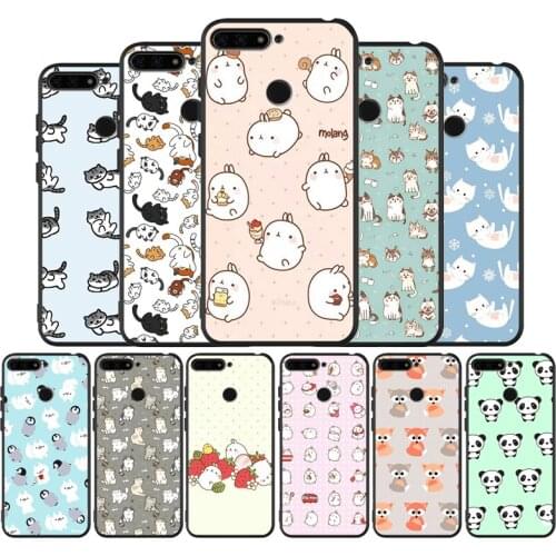 Animals Design black Silicone Phone Case For honor 20 Pro 8 8X 9 10 20 Lite for Mate 10 30 Lite Pro cover